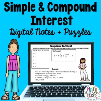 Preview of Simple & Compound Interest Digital Activities for Google Slides