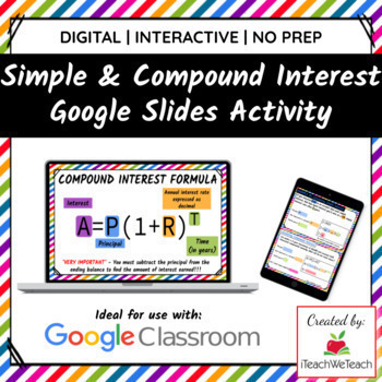 Preview of Simple & Compound Interest | Google Slides Activity | Download & Go!!