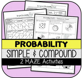 Preview of Simple & Compound Probability MAZE Activities