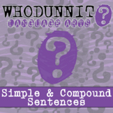 Simple & Compound Sentences Whodunnit Activity - Printable
