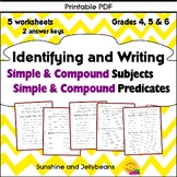 Simple / Compound Sentences - Subjects and Predicates - Gr