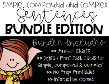 Preview of Distance Learning: Simple, Compound, and Complex Sentences [BUNDLE]