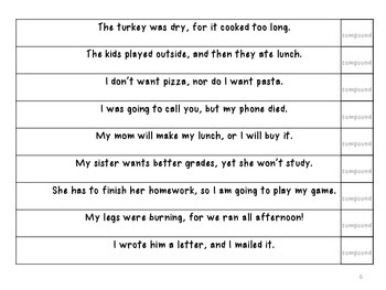 Simple Compound And Complex Sentence Bingo By Teachercreature