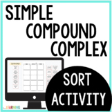 Simple, Compound, and Complex Sentences Sort Activity with