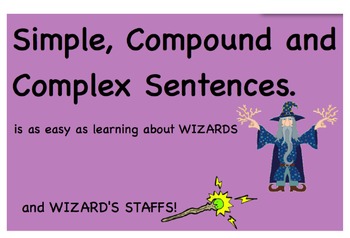 Preview of Simple, Compound and Complex Sentence Writing