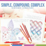 Sentence Structure Simple, Compound, & Complex Coloring Sheets