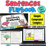 Simple, Compound, and Complex Sentences Flipbook with Prac