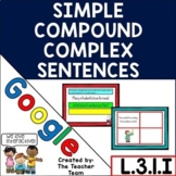 Simple Compound and Complex Sentences | Google Slides