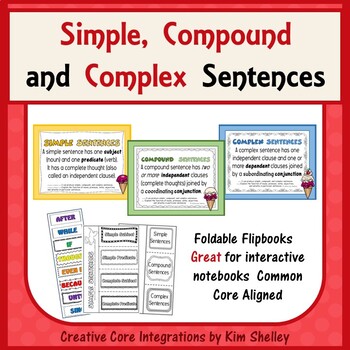Preview of Compound and Complex Sentences-Interactive Foldable FlipBooks