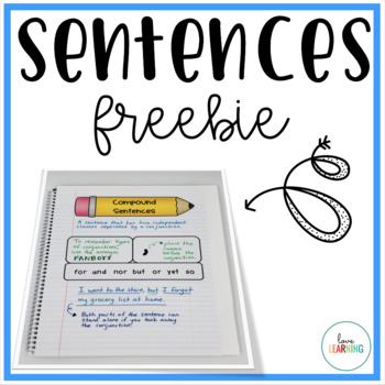 Preview of Simple, Compound, and Complex Sentences Interactive Notes Activity