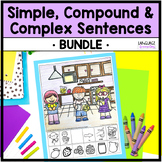 Simple Compound and Complex Sentences with conjunctions BUNDLE