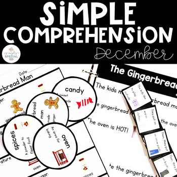 Preview of December Comprehension Activities + Lesson Plans | Special Education