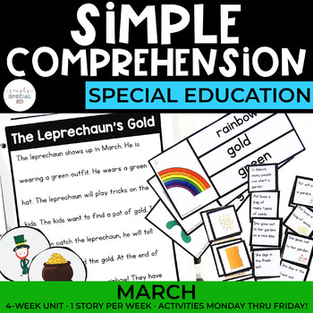 Preview of Simple Comprehension March: for Special Education