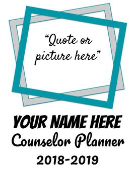 Preview of Simple Counselor Planner 2018-2019