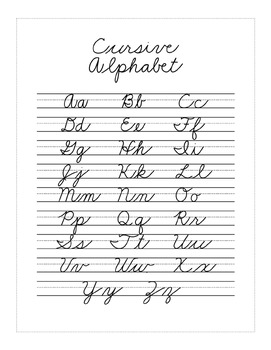 Simple Cursive Alphabet Booklet- New Ontario Language Curriculum 2023