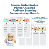 Simple Customizable Partner Assisted Auditory Scanning AAC Boards