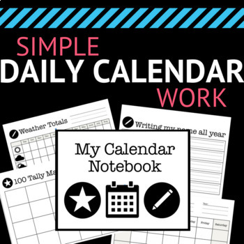 Preview of Simple Daily Calendar Work