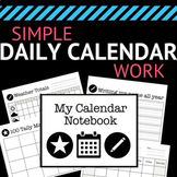 Simple Daily Calendar Work