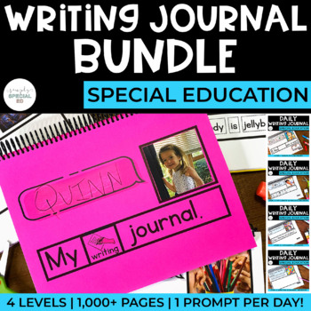 Preview of Simple Daily Writing Journal: BUNDLE (4 LEVELS) | Special Ed