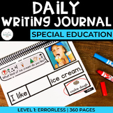 Simple Daily Writing Journal: LEVEL 1 | Special Ed Year-Lo
