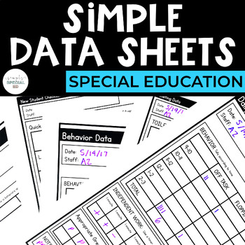 Preview of Data Sheets | Special Education | Editable