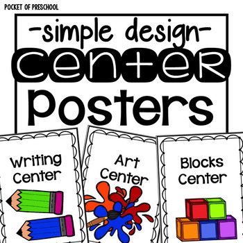 Simple Design Center Signs And Station Signs By Pocket Of Preschool