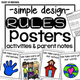 Simple Design Classroom Rules for Preschool, Pre-K, and Ki
