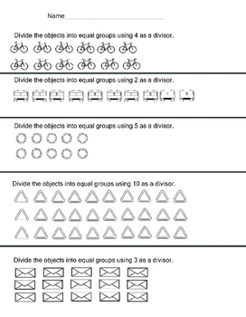 simple division using pictures by teacheractivitymaker tpt