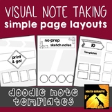 Simple Doodle Note Templates - Basic Page Layouts
