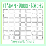 Simple Doodle Transparent Frames / Borders 49 Images Clip 