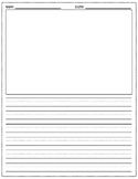 Simple Double-ruled Writing Pages - with or without draw box