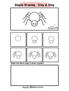 Preview of Simple Drawing - Step by Step - Spider
