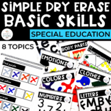 Basic Skills Practice Worksheets | Dry Erase | Special Education