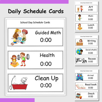 Simple EDITABLE Visual Classroom Daily Schedule Cards - Visual Schedule ...