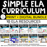 Simple ELA Curriculum for Special Ed: PRINT + DIGITAL BUND