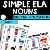 Nouns: Language Arts Workbook for Special Ed