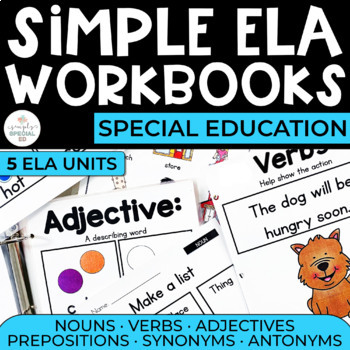 Preview of Language Arts Workbooks Bundle for Special Ed