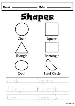 simple esl worksheets numbers colours shapes months