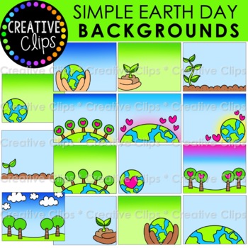 Preview of Simple Earth Day Background Clipart: Easter Clipart