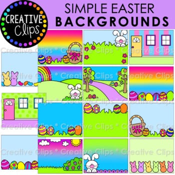 Preview of Simple Easter Background Clipart: Easter Clipart