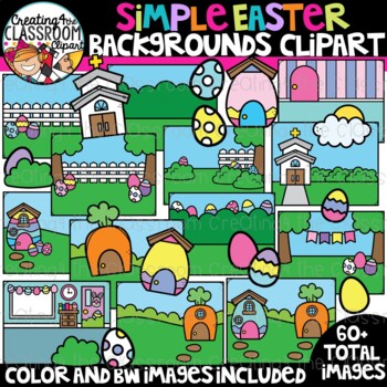 Preview of Simple Easter Backgrounds Clipart {Easter Clipart}