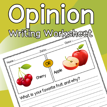 Simple & Easy Opinion Writing Worksheets by BIG SmartStudy | TPT