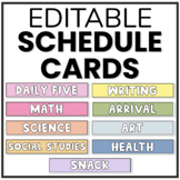 Simple Editable Schedule Cards for Classroom Daily Schedule