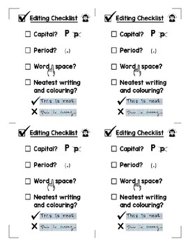 Preview of Simple Editing Checklist for everyday writing