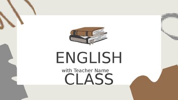 Preview of Simple English Class Presentation - Easy-to-Use Educational Template
