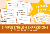 Simple English Expressions for Beginners - Flash Cards - S