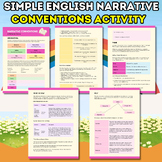 Simple English Narrative Conventions Activity