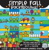 Simple Fall Backgrounds Clipart MEGA Set