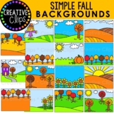 Simple Fall Clipart Backgrounds: Autumn Clipart