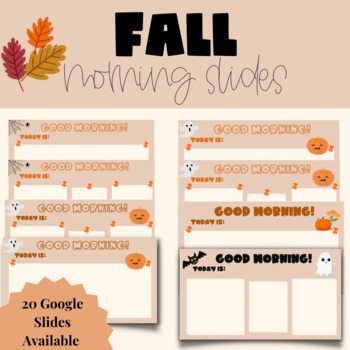 Preview of Simple Fall & Halloween Morning Google Slides